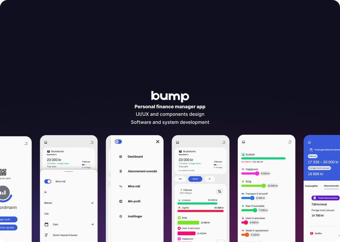 Bump finance app overview